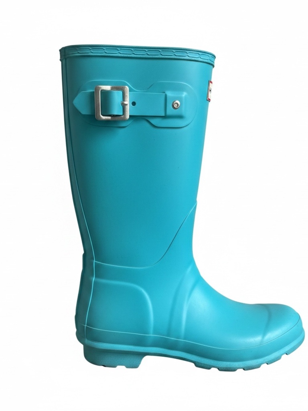 Hunter Turquoise Calf - High Rain Boots Women 8/8.5 - Picture 2 of 4